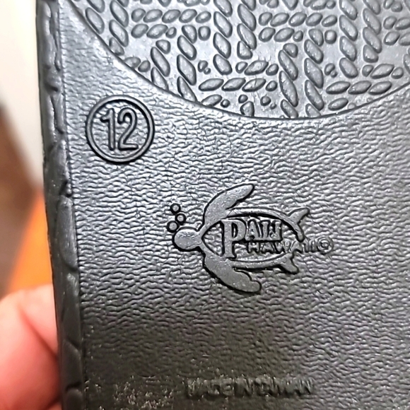 NEW PALI HAWAII UNISEX BLACK RUBBER WATERPROOF COMFORTABLE SLIDE SANDAL SIZE 12 - Picture 7 of 8